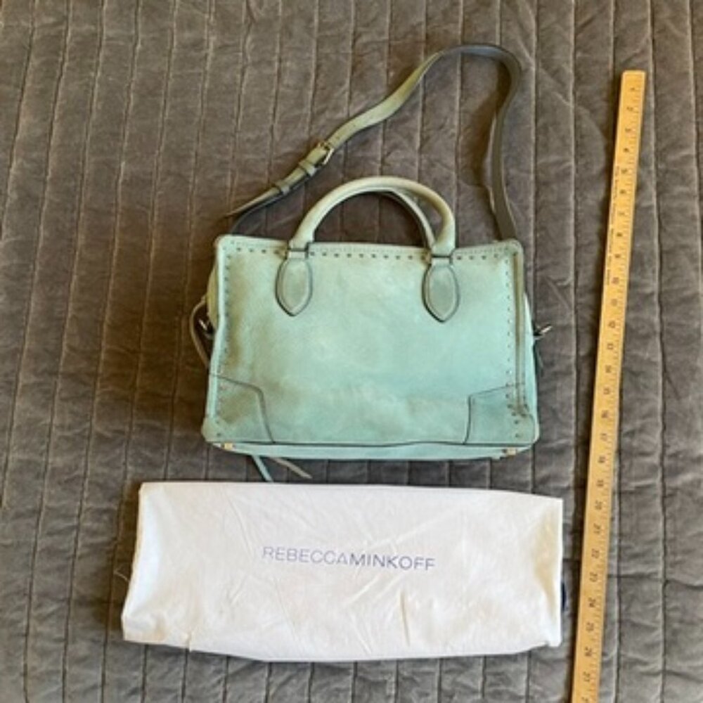 Rebecca Minkoff Pastel Blue Nubuck Satchel